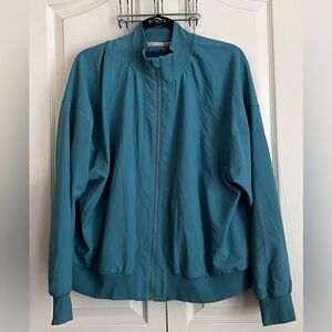 ZELOS WOMENS BOMBER JACKET, AQUA, SIZE L
